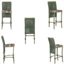 Ver imagem 5 de Mesa Bistrô e 4 Banquetas Roma Fendi Corda Náutica Estofado 6 Trama Original