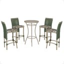 Ver imagem 1 de Mesa Bistrô e 4 Banquetas Roma Fendi Corda Náutica Estofado 6 Trama Original