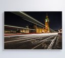 Ver imagem 1 de Quadro Relógio de Londres - 120x80 Cm - Tecido Canvas