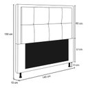 Ver imagem 3 de Cabeceira Casal Cama Box 140cm para Quarto Ametista Suede Grafite M11 - D’Rossi
