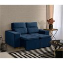 Ver imagem 3 de Sofá 2 Lugares 150cm Com Molas, Retrátil E Reclinável Azul