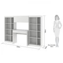 Ver imagem 4 de Conjunto Home Office com 1 Escrivaninha 2 Estantes 1 Armário Prime Web Espresso Móveis