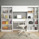 Ver imagem 1 de Conjunto Home Office com 1 Escrivaninha 2 Estantes 1 Armário Prime Web Espresso Móveis