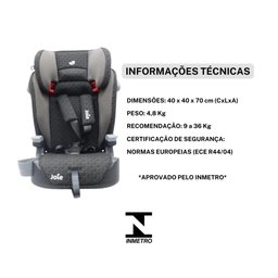 Cadeirinha de Carro Elevate 9 até 36 Kg Black Triangle - Joie - 6