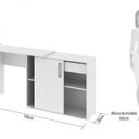 Ver imagem 6 de Escrivaninha Flex Montagem Treviso Web Gebb Work 1 Gaveta 1 Porta 150cm Branca