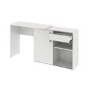 Ver imagem 7 de Escrivaninha Flex Montagem Treviso Web Gebb Work 1 Gaveta 1 Porta 150cm Branca