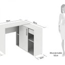 Ver imagem 5 de Escrivaninha Flex Montagem Treviso Web Gebb Work 1 Gaveta 1 Porta 150cm Branca