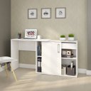 Ver imagem 1 de Escrivaninha Flex Montagem Treviso Web Gebb Work 1 Gaveta 1 Porta 150cm Branca