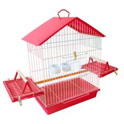 Gaiola para Calopsita Papagaio Maritaca Periquito Cocota Cor Vermelho - 1