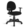 Cadeira Ágata Executiva Giratória Braço Regulável Tecido Preto - 1