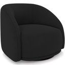 Ver imagem 1 de Poltrona Decorativa Giratória Angelina M03 Veludo Preto - Lyam Decor