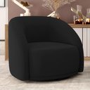 Ver imagem 6 de Poltrona Decorativa Giratória Angelina M03 Veludo Preto - Lyam Decor
