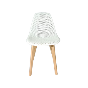 Cadeira Charles Eames Colmeia Solid Wood 131ppf Branco