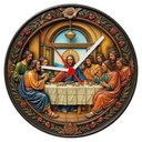 Ver imagem 2 de Relogio de Parede - Santa Ceia - 25x25.2cm