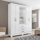 Ver imagem 1 de Guarda-Roupa 04 Portas e 03 Gavetas Branco Capelinha