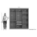Ver imagem 2 de Guarda Roupa Casal 6 Portas e 2 Gavetas R590 Canela - Kappesberg