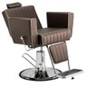 Cadeira Barbeiro Reclinável Salão Cabeleireiro Marrom Dompel - 2