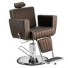 Cadeira Barbeiro Reclinável Salão Cabeleireiro Marrom Dompel - 1