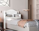 Ver imagem 5 de Cabeceira 100% Mdf Cama Box Solteiro 2 Nichos Robusta:branco