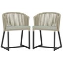 Ver imagem 1 de 2 Cadeiras de Jantar Noronha Preta Corda Náutica E3 Trama Rami