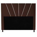 Ver imagem 1 de Cabeceira Cama Box King Dallas 195 Cm Suede Marrom MV Estofados