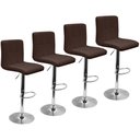 Ver imagem 1 de Kit 4 Banquetas Confort Gomos Estofada Giratória Marrom Café