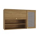 Ver imagem 1 de Módulo Cozinha Kappesberg Botanic Armário Botanic M635 Nicho C/ 2 Portas C/ Tela 120cm Nogueira -