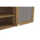 Ver imagem 5 de Módulo Cozinha Kappesberg Botanic Armário Botanic M635 Nicho C/ 2 Portas C/ Tela 120cm Nogueira -