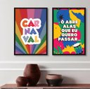 Ver imagem 2 de Kit 2 Quadros Decorativos Carnaval- Ô Abre Alas 24x18cm:madeira Branca