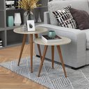 Ver imagem 2 de Conjunto Mesas Lateral e Apoio Bia Trevisul - Off White