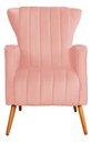 Ver imagem 4 de Poltrona Pés Palito Decorativa Melinda Sala Veludo:rosa/liso