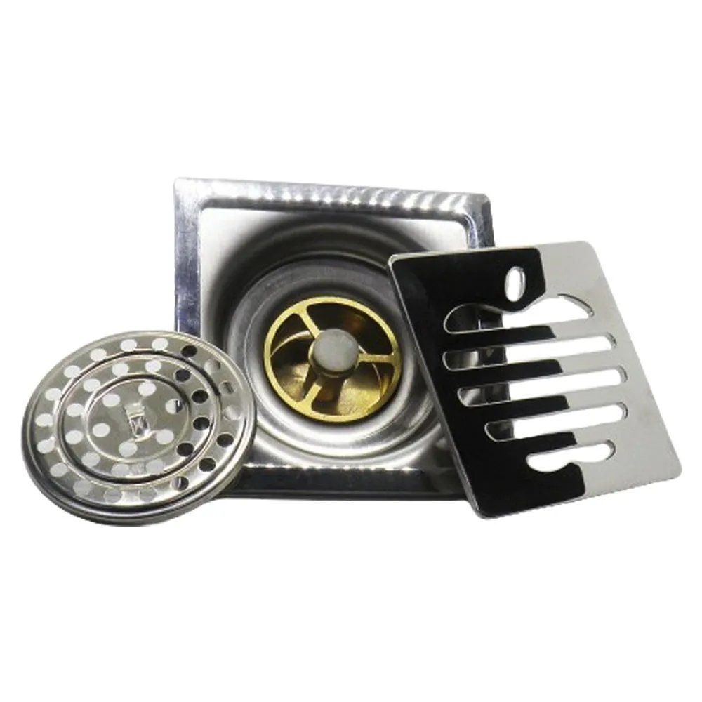 Ralo Abertura Anti Insetos Inox para Banheiro 10X10 Maça Anti Odor - 2