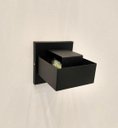Ver imagem 2 de Kit Arandelas Ekis Quarto Sala Escada Corredor Lavabo Living Hall Entrada C Led - Preto Fosco - 3 LU