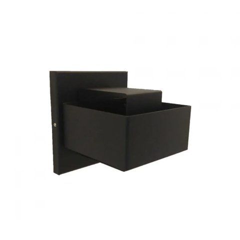 Kit Arandelas Ekis Quarto Sala Escada Corredor Lavabo Living Hall Entrada C Led - Preto Fosco - 4 LU