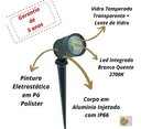 Ver imagem 3 de Kit 3 Luminaria Espeto Jardim Led 6w Bco Quente Prova D'água