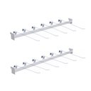 Ver imagem 1 de KIT - 2 Réguas para Gondola 91cm + 12 ganchos simples 30cm - Sa Gondolas