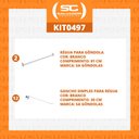 Ver imagem 2 de KIT - 2 Réguas para Gondola 91cm + 12 ganchos simples 30cm - Sa Gondolas