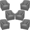Ver imagem 1 de Kit 6 Poltronas Decorativas para Sala Recepção Consultório Manicure Cadeira Mila Suede