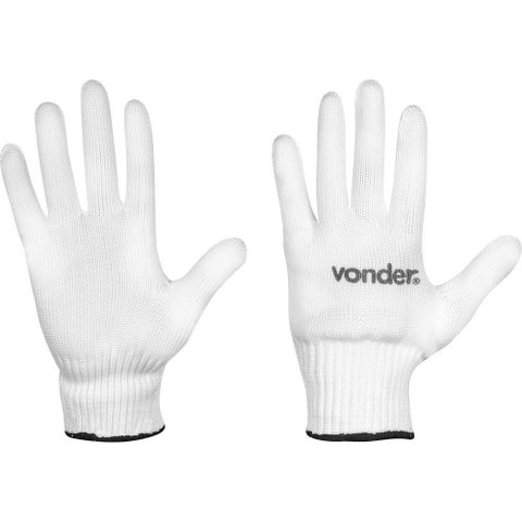 Luva de Helanca Branca com 06 Pares - Vonder