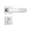Ver imagem 1 de Fechadura Stam Externa 803/21 Cromado Roseta Quadrada de Inox