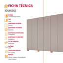 Ver imagem 5 de Guarda Roupa Casal Coliseu 100 Mdf 6 Portas e 6 Gavetas com Pés Moderna Mobília