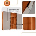 Ver imagem 7 de Guarda Roupa Casal Coliseu 100 Mdf 6 Portas e 6 Gavetas com Pés Moderna Mobília