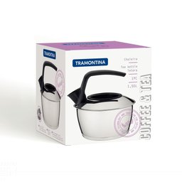 Chaleira Tramontina em Aço Inox com Fundo Triplo Cabo Preto 1,5 L Tramontina - 4