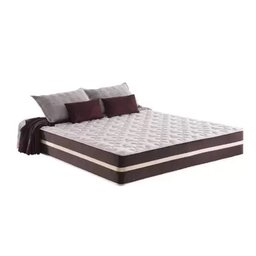 Cama Box Baú Casal 138 Tecido Sintético Marrom com Colchão Little Angel - Bello Box - Mola Superlast - 2