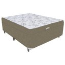 Ver imagem 2 de Cama Box Baú Casal Conjugado Ortopédico Suede Bege 45x138x188