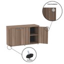 Ver mais imagens de Armário para Escritório com 3 Portas PE40 Marrom/Walnut