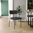 Ver imagem 1 de Kit 04 Cadeiras Decorativa para Sala de Jantar Melina L02 Bouclê Preto - Lyam Decor