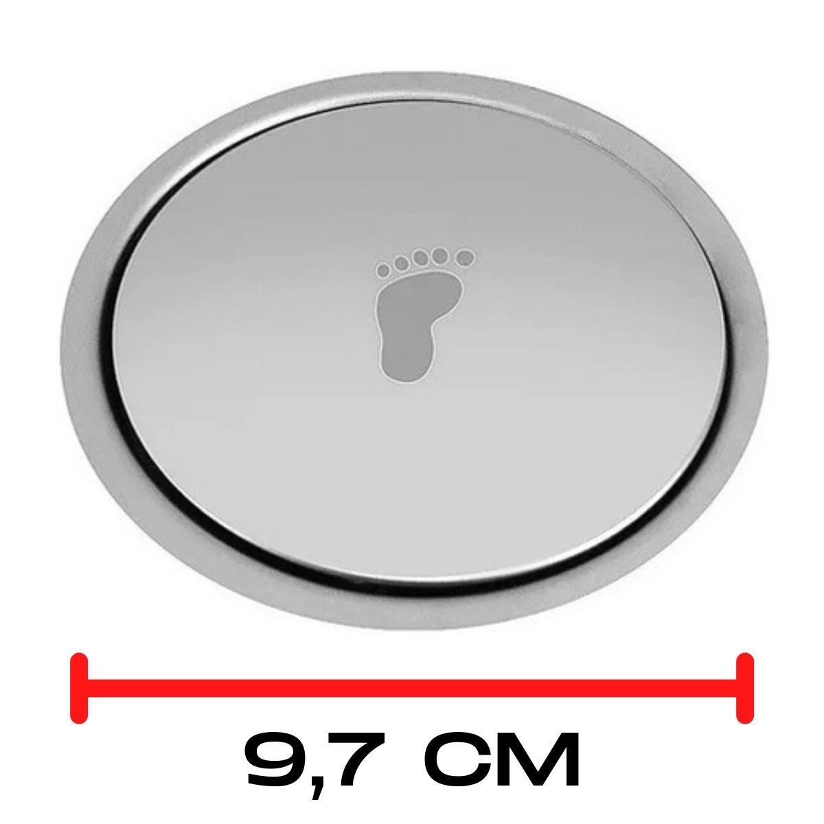 Ralo Inteligente Click Banheiro Lavabo Redondo 9,7cm Inox - 2