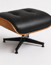 Ver imagem 6 de Poltrona Charles Eames com Puff - Freijó em Couro Preto