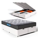 Ver imagem 1 de Cama Box Baú com Colchão de Espuma D60 Double Face Guarda Costas Comfort Force Probel Queen 158cm